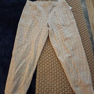 Nike Cream and Red Checkered Track Pants